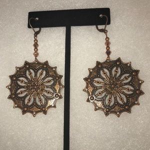 Copper Look Earrings NWOT